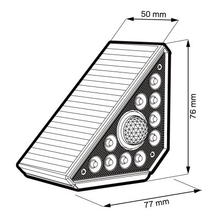 LED saulės šviestuvas su jutikliu ARI LED/4,5W/3,7V 600 mAh IP44 balta