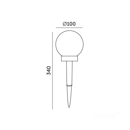 LED saulės šviestuvas su jutikliu SPHERE LED/1,2V 4000K IP44 40 mAh Ø 10 cm