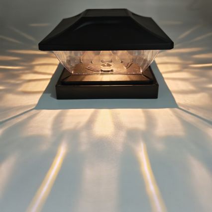 LED saulės šviestuvas TOYA LED/4,5W/230V 3000/6500K 600 mAh IP44 juoda