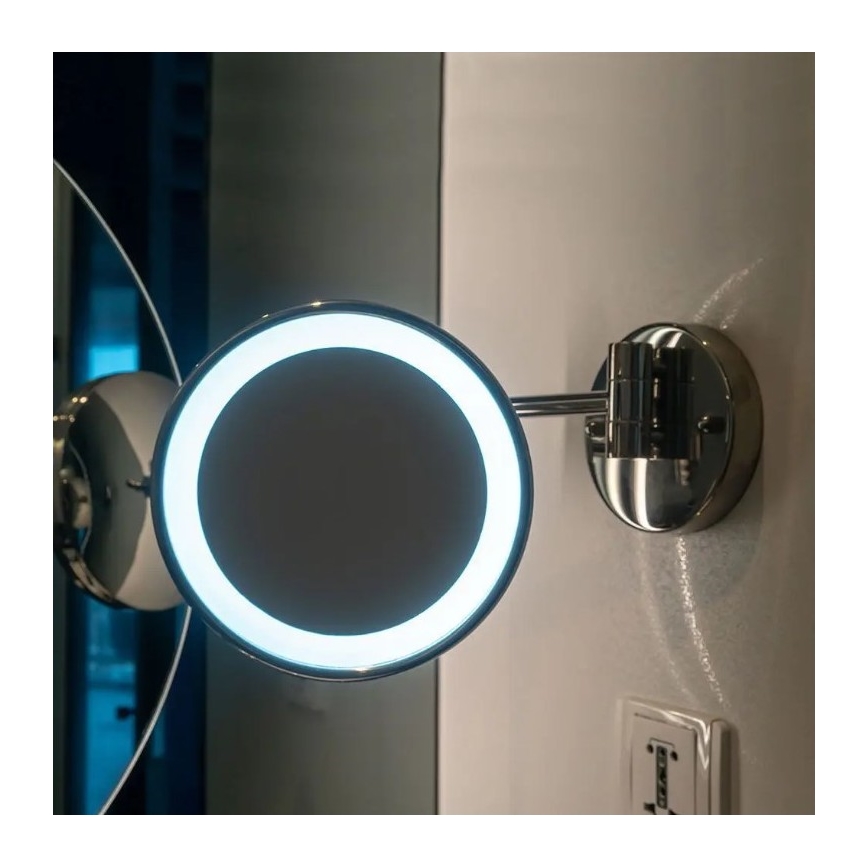 LED Siena kosmetinis veidrodis LED/3W/6V 4xAA IP44