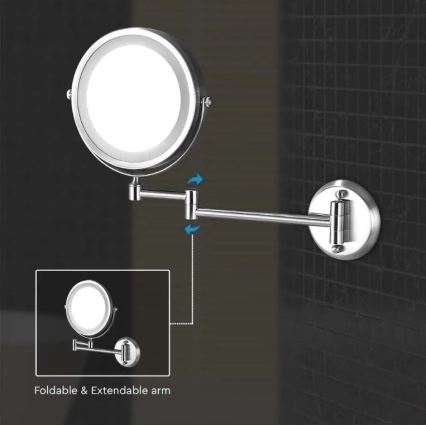 LED Siena kosmetinis veidrodis LED/3W/6V 4xAA IP44