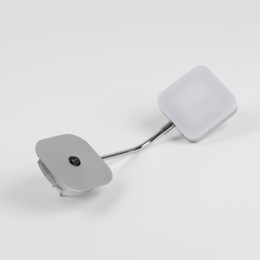 LED sieninė kištukinė lempa LED/3,2W/230V blizgus chromas