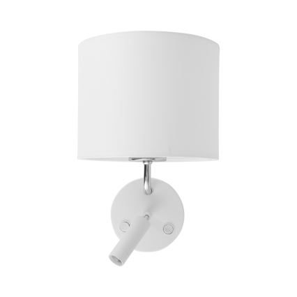 LED Sieninė lempa RICHI 1xE27/15W/230V + LED/3W/230V balta