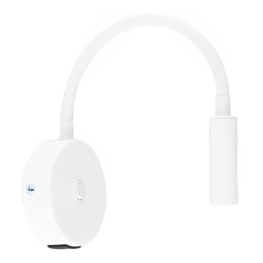 LED Sieninė lempa su USB jungtimi LAGOS 1xG9/3W/5V 4000K balta