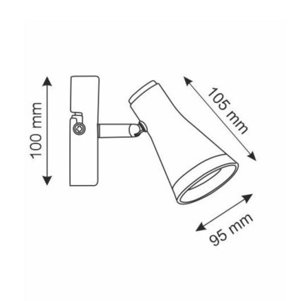 LED Sieninis akcentinis šviestuvas BERG LED/4,2W/230V juodas