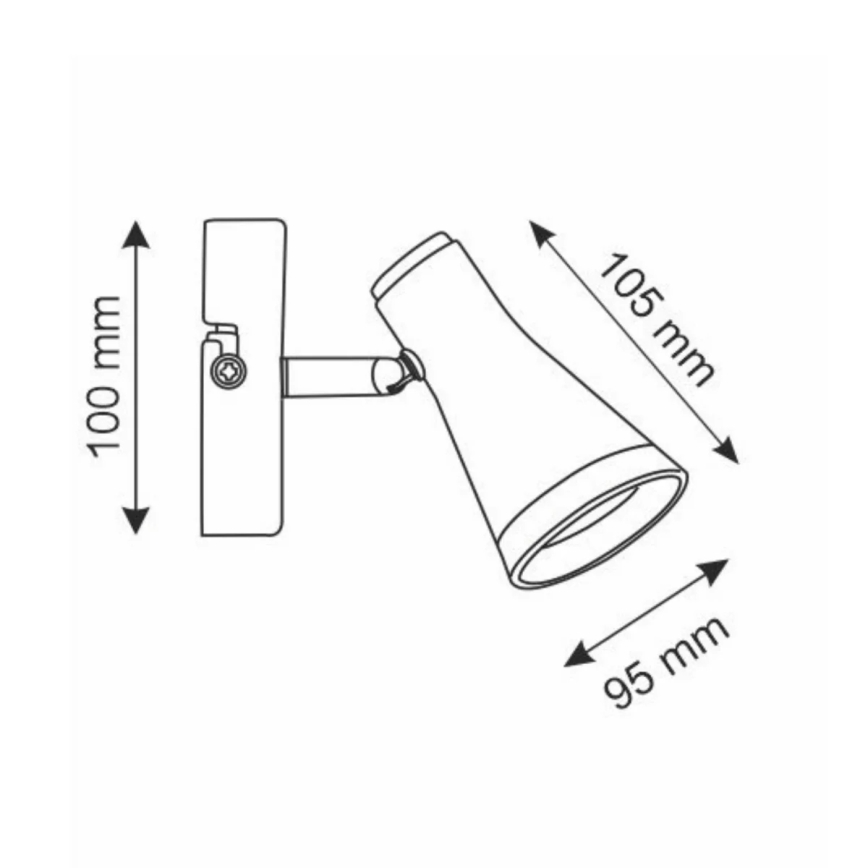 LED Sieninis akcentinis šviestuvas BERG LED/4,2W/230V juodas