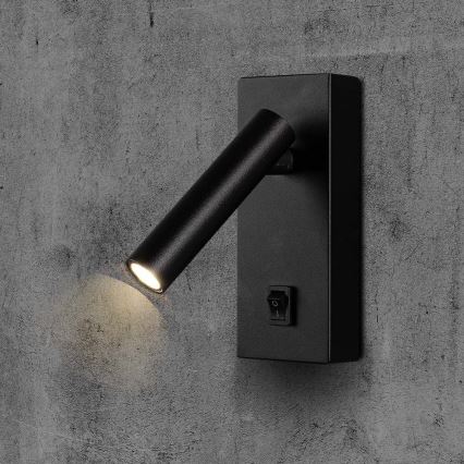 LED sieninis akcentinis šviestuvas LED/2W/230V 4000K juoda