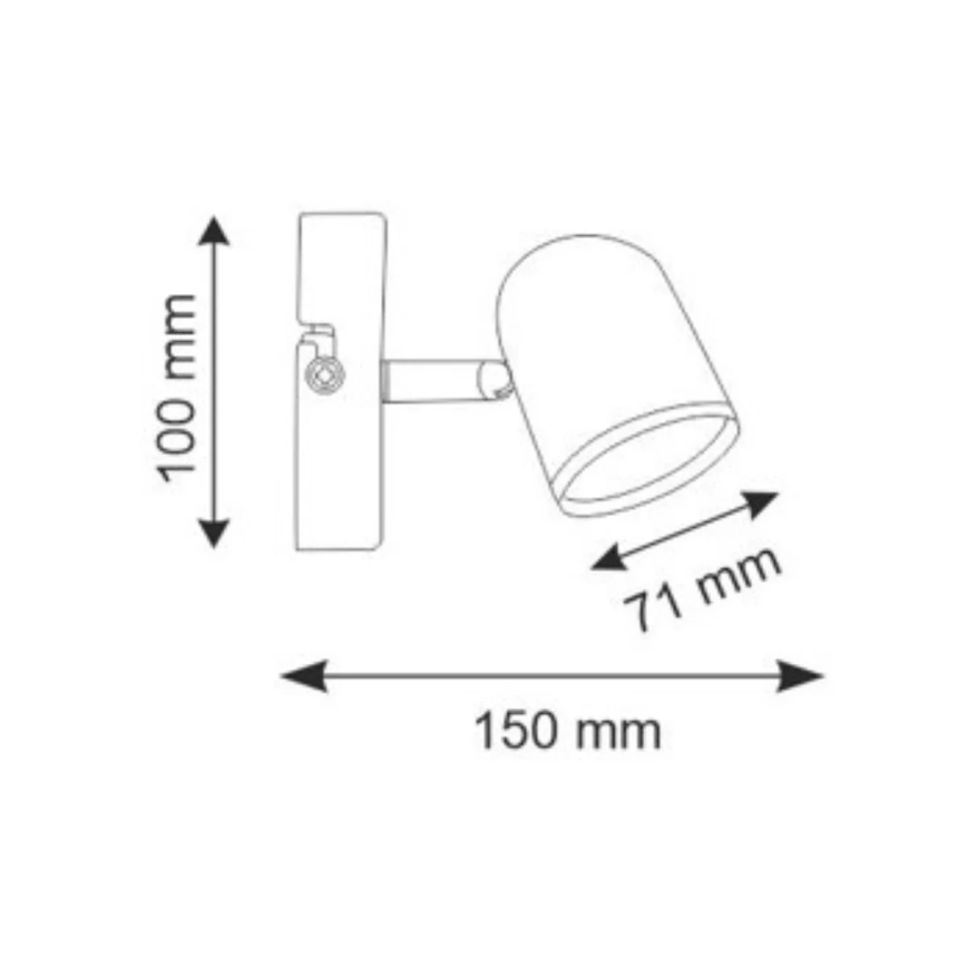 LED Sieninis akcentinis šviestuvas RAWI LED/4,2W/230V juodas