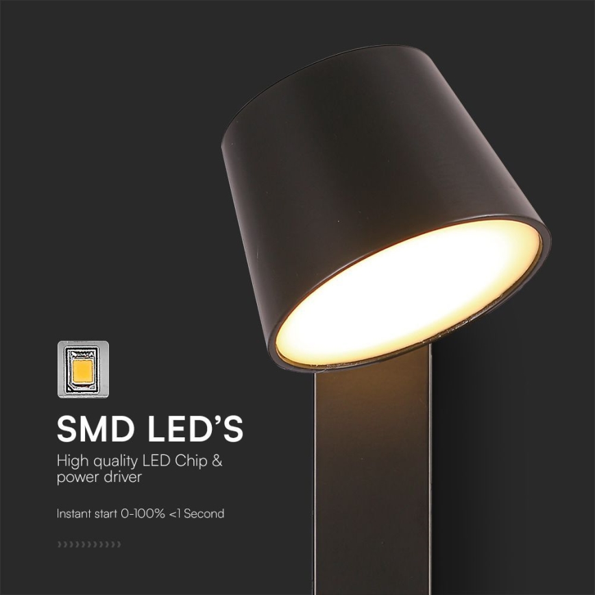 LED sieninis akcentinis šviestuvas su USB prievadu LED/8W/230V 3000K