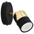 LED sieninis akcentinis šviestuvas TUBSSON 1xGU10/6,5W/230V juoda/auksas