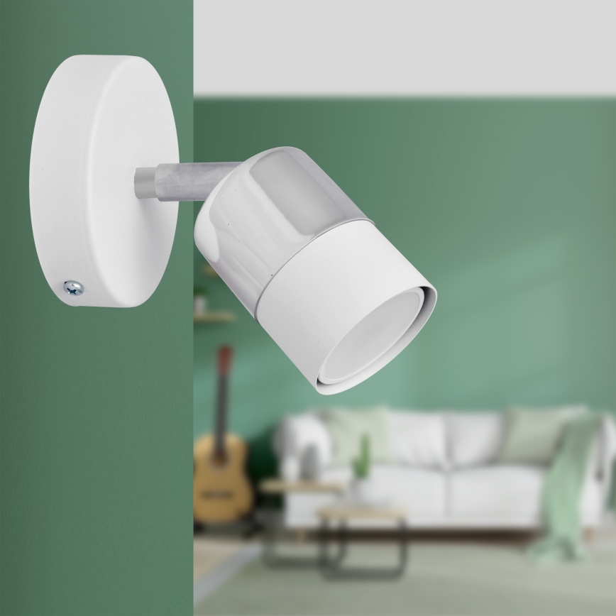 LED Sieninis akcentinis šviestuvasTUBSSON 1xGU10/4,8W/230V baltas/blizgus chromas