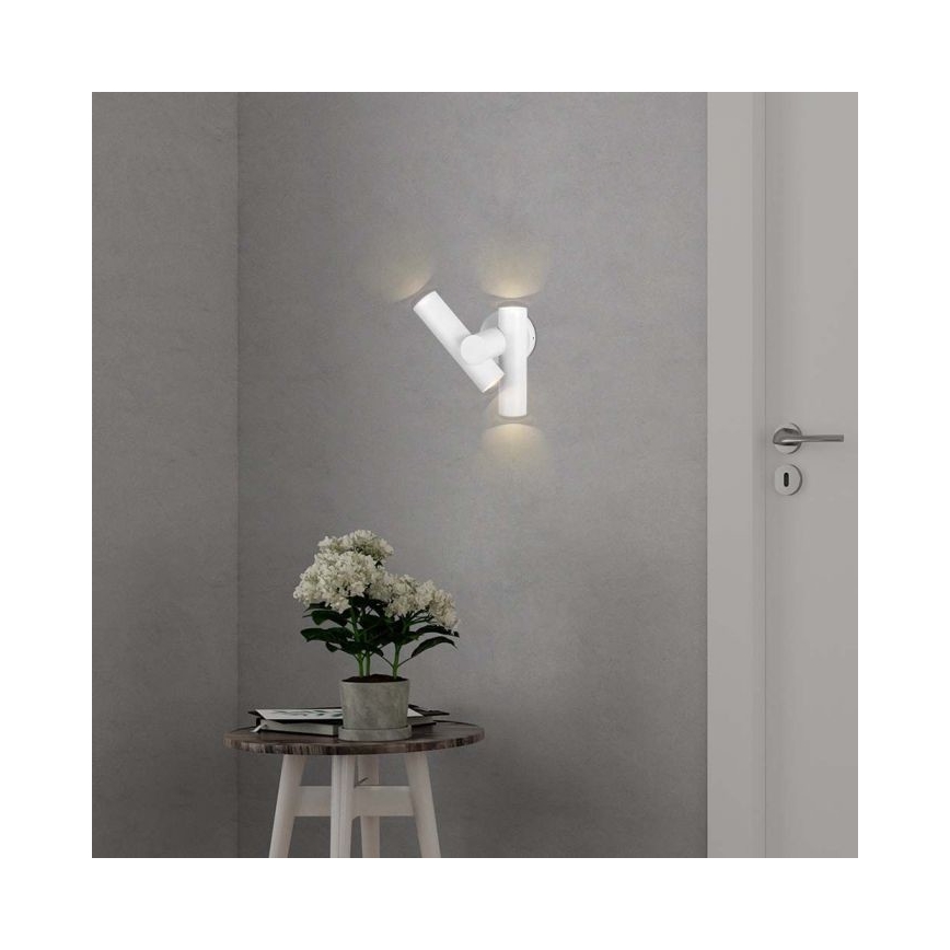 LED LED Lankstus lauko sieninis prožektorius 2xLED/3W/230V 3000K IP44 baltas