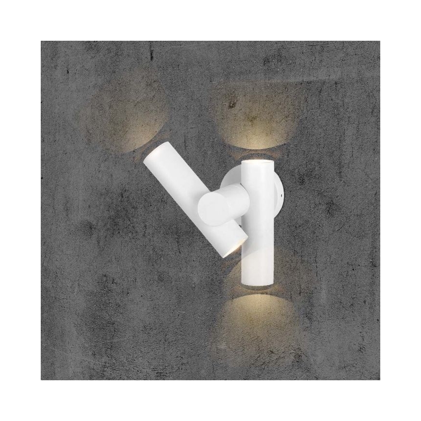 LED LED Lankstus lauko sieninis prožektorius 2xLED/3W/230V 3000K IP44 baltas