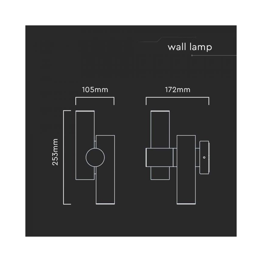 LED LED Lankstus lauko sieninis prožektorius 2xLED/3W/230V 3000K IP44 baltas