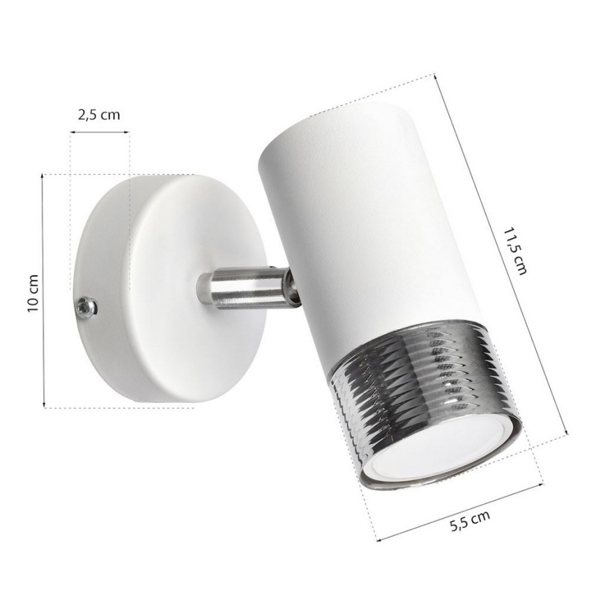 LED Sieninis kryptinis šviestuvas DANI 1xGU10/8W/230V