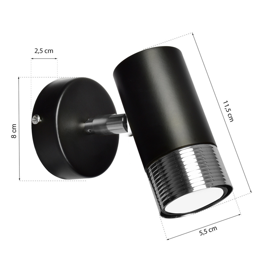 LED Sieninis kryptinis šviestuvas DANI 1xGU10/8W/230V