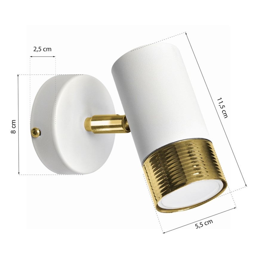 LED Sieninis kryptinis šviestuvas DANI 1xGU10/8W/230V