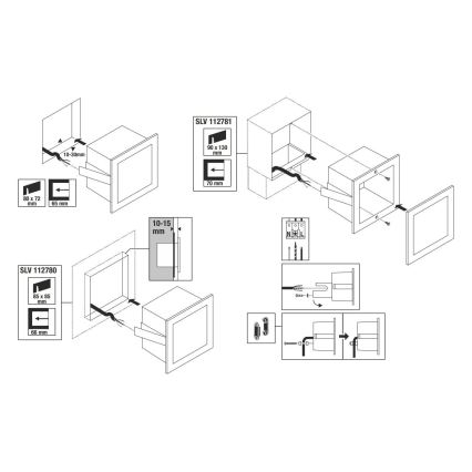 LED Sieninis laiptinės šviestuvas FRAME CURVE LED/3,1W/230V
