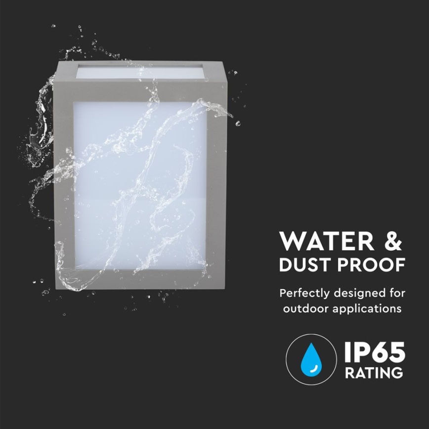 LED sieninis lauko šviestuvas 1xLED/12W/230V 4000K IP65