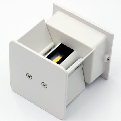 LED Sieninis lauko šviestuvas 2xLED/3W/230V IP54 baltas