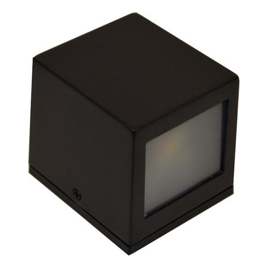 LED sieninis lauko šviestuvas 2xLED/5W/230V 4000K IP54 juoda