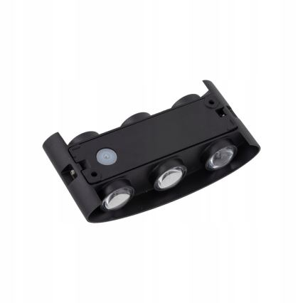 LED sieninis lauko šviestuvas ARROW 6xLED/1W/230V IP54 juoda