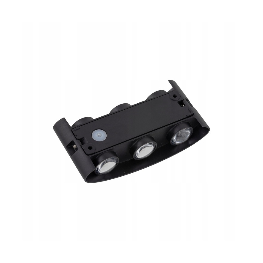LED sieninis lauko šviestuvas ARROW 6xLED/1W/230V IP54 juoda