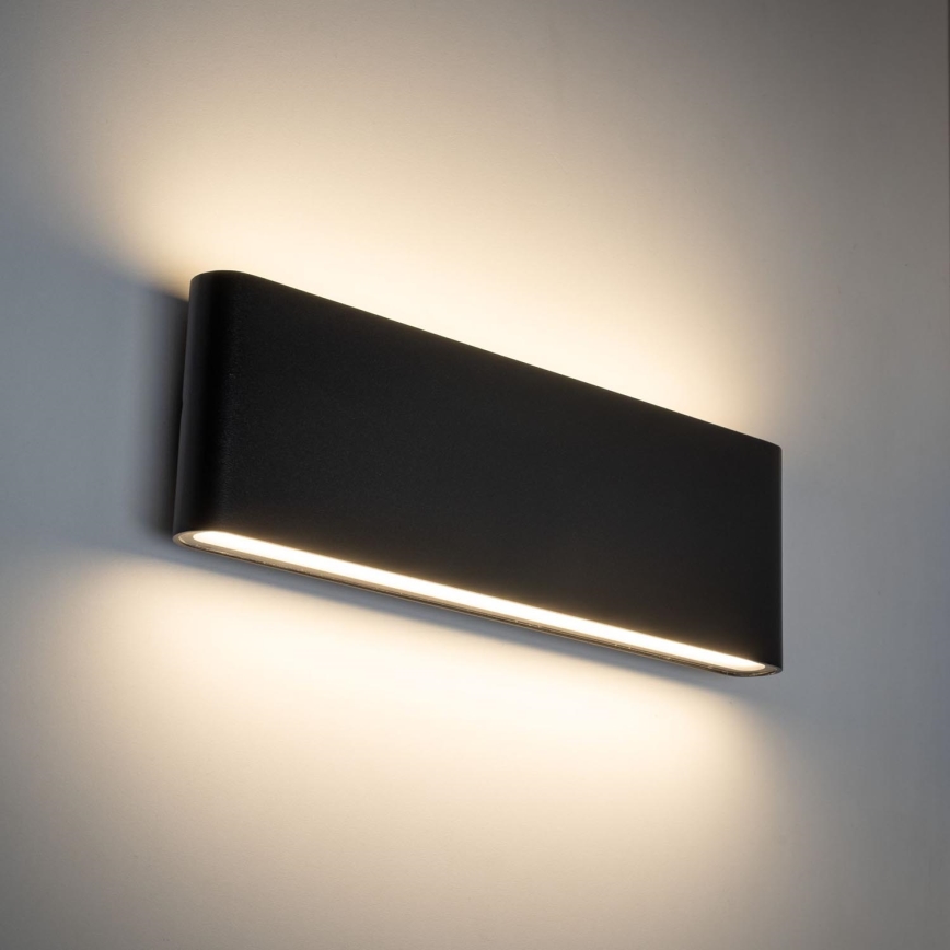 LED sieninis lauko šviestuvas ARWENA 2xLED/12W/230V IP54 juoda