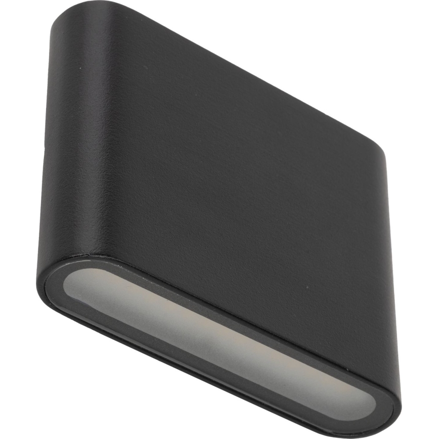 LED sieninis lauko šviestuvas ARWENA 2xLED/3W/230V IP54 juoda