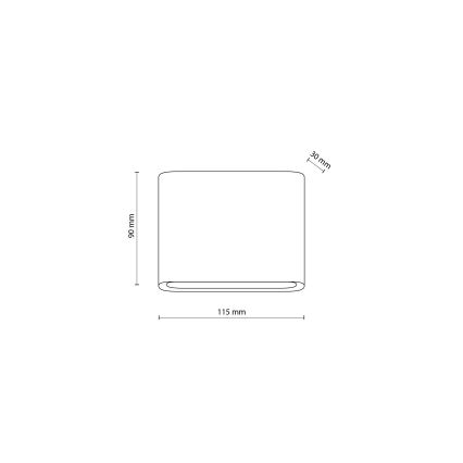 LED sieninis lauko šviestuvas ARWENA 2xLED/3W/230V IP54 juoda