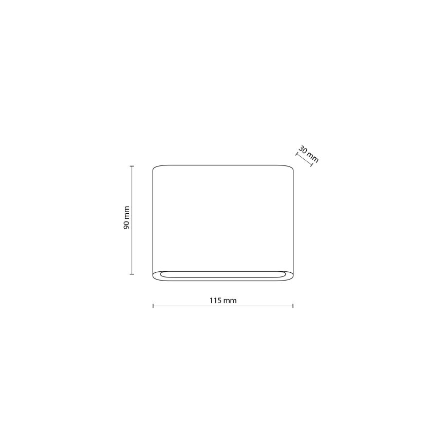 LED sieninis lauko šviestuvas ARWENA 2xLED/3W/230V IP54 juoda