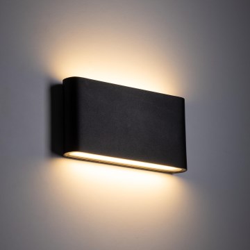 LED sieninis lauko šviestuvas ARWENA 2xLED/6W/230V IP54 juoda