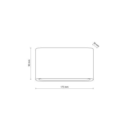 LED sieninis lauko šviestuvas ARWENA 2xLED/6W/230V IP54 juoda