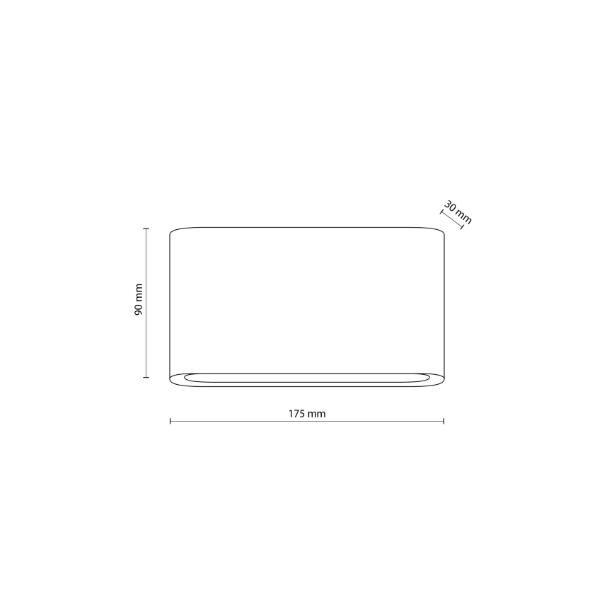 LED sieninis lauko šviestuvas ARWENA 2xLED/6W/230V IP54 juoda