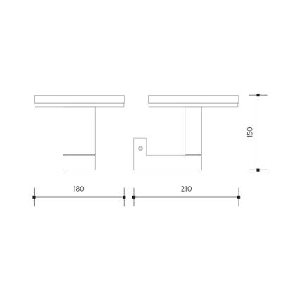 LED sieninis lauko šviestuvas BARI LED/10W/230V 4000K IP54 antracitas