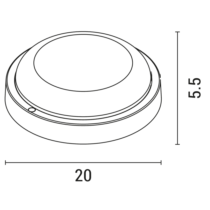 LED sieninis lauko šviestuvas BULKHEAD LED/18W/230V 3000K IP54 balta