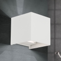 LED sieninis lauko šviestuvas CUBE 2xLED/3W/230V IP54 balta