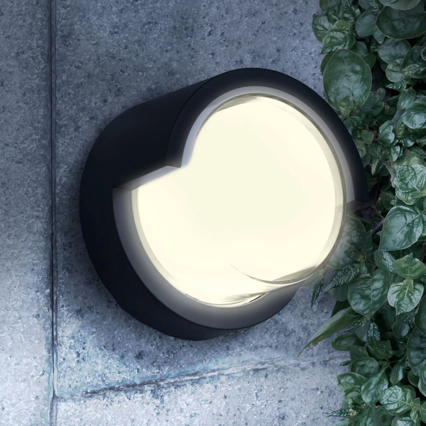 LED sieninis lauko šviestuvas ESSEN LED/10W/230V IP44 juoda