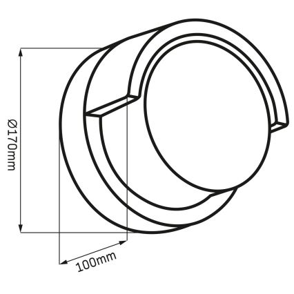 LED sieninis lauko šviestuvas ESSEN LED/10W/230V IP44 juoda
