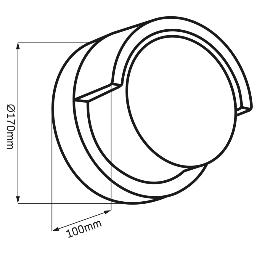 LED sieninis lauko šviestuvas ESSEN LED/10W/230V IP44 juoda