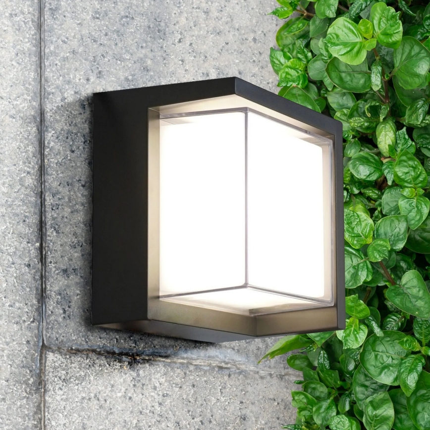 LED sieninis lauko šviestuvas ESSEN LED/12W/230V IP44 juoda