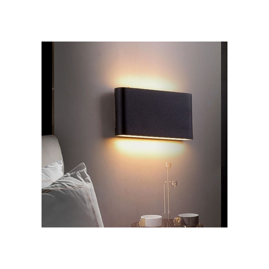 LED sieninis lauko šviestuvas FLOW 2xLED/3W/230V IP54 4000K antracitas