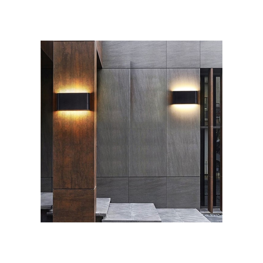 LED sieninis lauko šviestuvas FLOW 2xLED/3W/230V IP54 4000K antracitas
