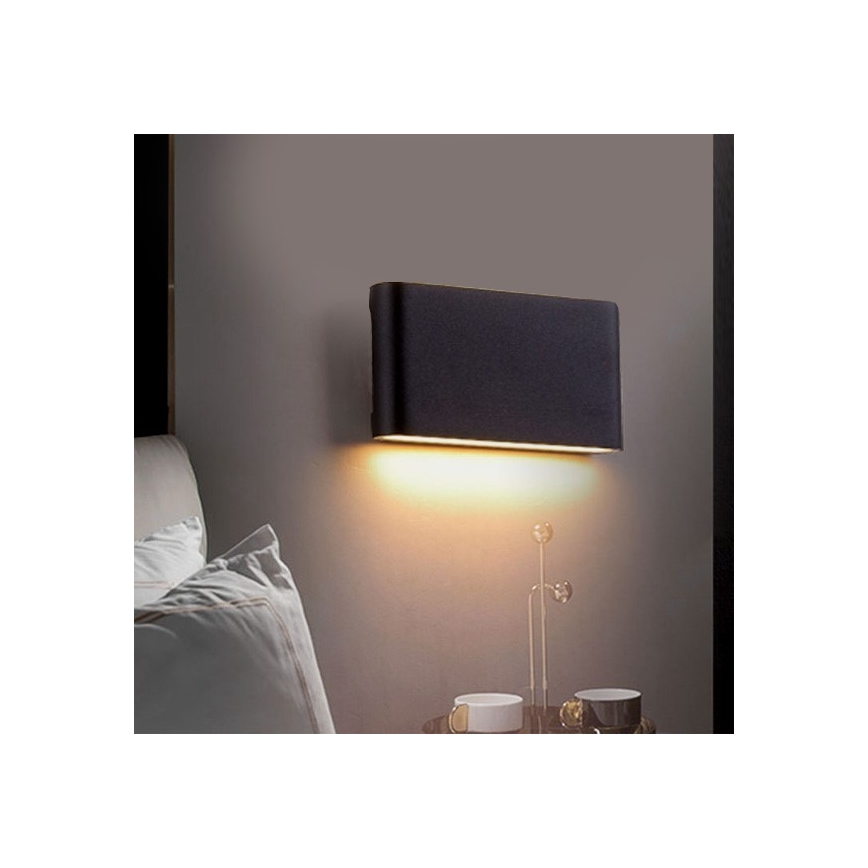 LED sieninis lauko šviestuvas FLOW LED/6W/230V IP54 4000K antracitas