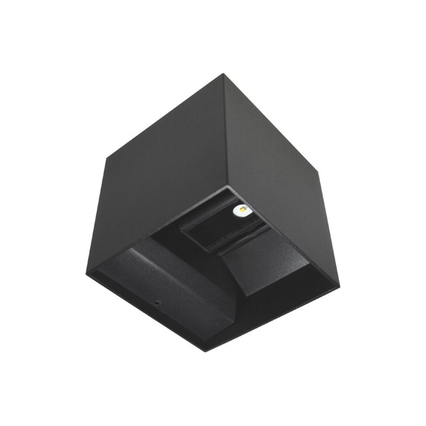 LED sieninis lauko šviestuvas KREON 2xLED/3W/230V IP54 4000K juoda