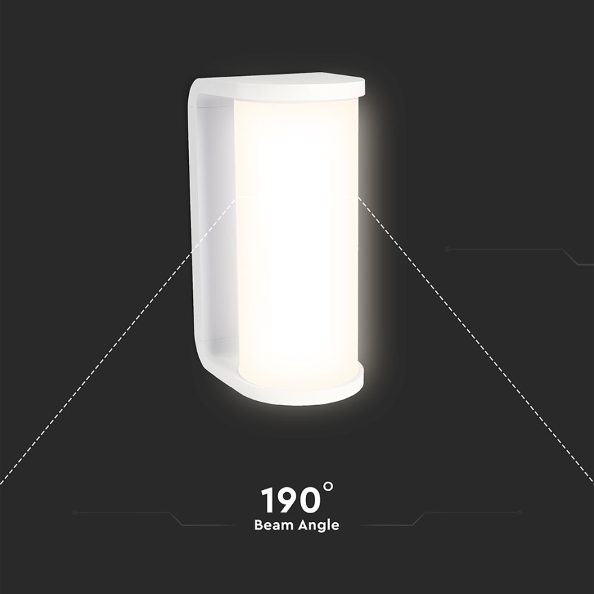 LED sieninis lauko šviestuvas LED/12W/230V 3000/4200/6500K IP65 balta
