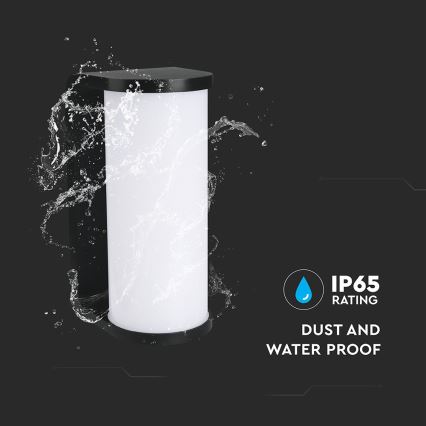 LED sieninis lauko šviestuvas LED/12W/230V 3000/4200/6500K IP65 juoda