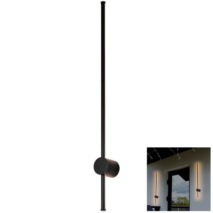 LED Sieninis lauko šviestuvas LED/12W/230V 3000K IP65 juodas