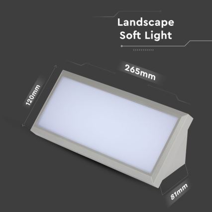 LED Sieninis lauko šviestuvas LED/12W/230V 4000K IP65