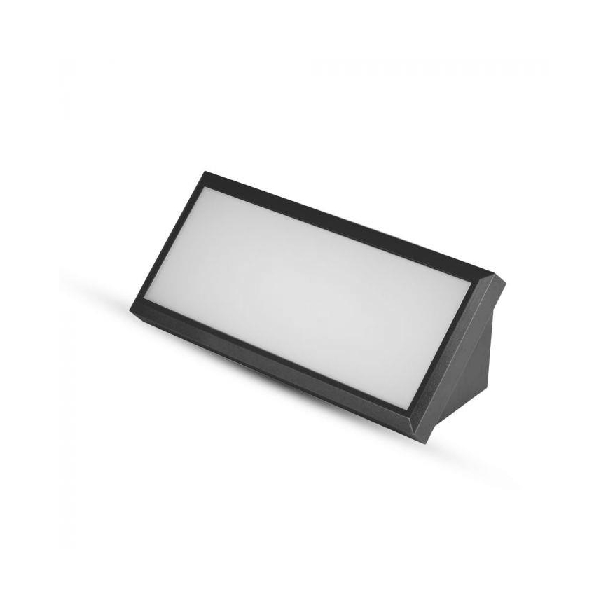 LED Sieninis lauko šviestuvas LED/12W/230V 6400K IP65 juodas